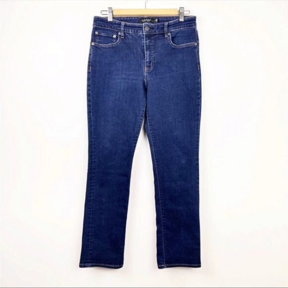 Ralph Lauren Black Label high waisted boot leg Jeans Size 8 - Picture 8 of 10